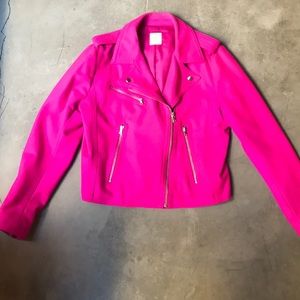 GAP Hot Pink Motorcycle Jacket - Large